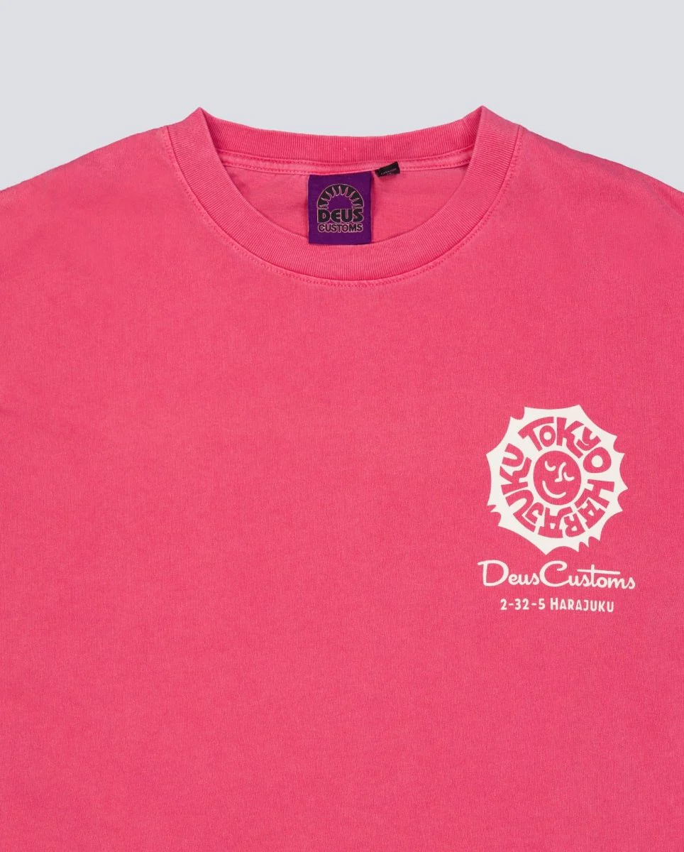 Camiseta Deus Ex Machina Tokyo Address Rosa Unisex - Image 5