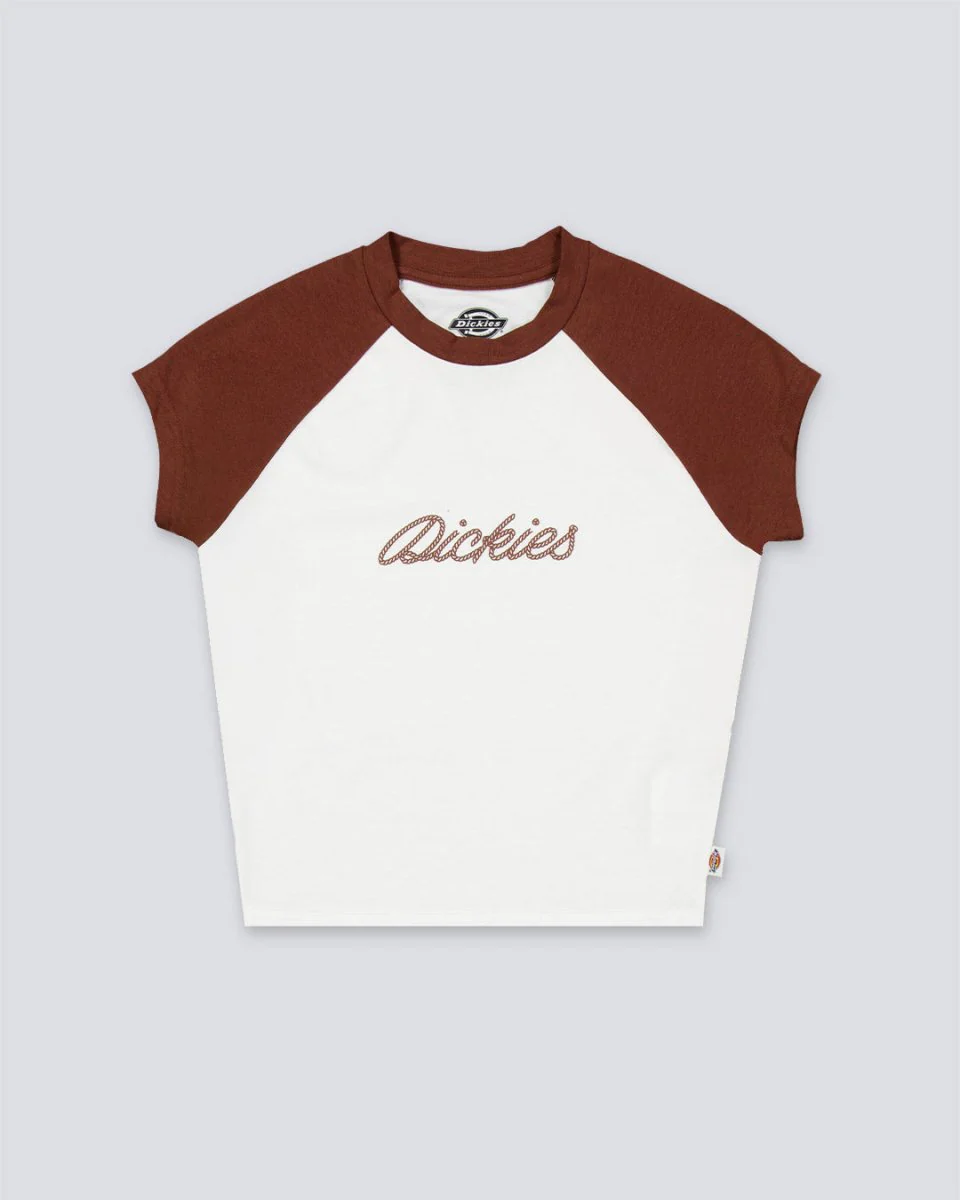 Camiseta Dickies Rope Marrón Y Blanco Mujer