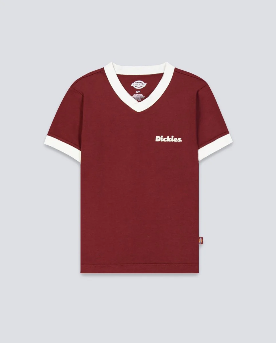 Camiseta Dickies Slayden Ringer Tee Granate Mujer