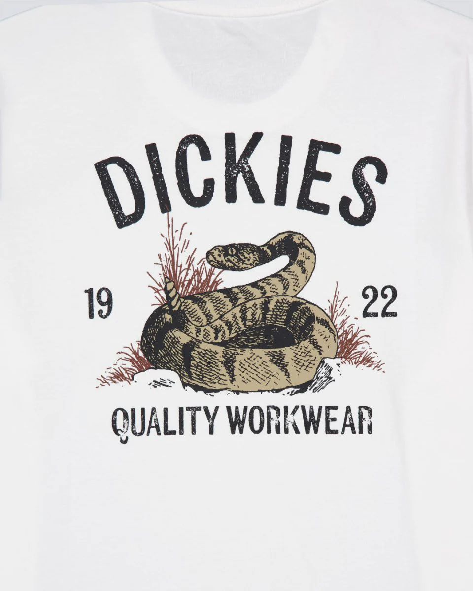 Camiseta Dickies Snake Blanco Hombre - Image 3
