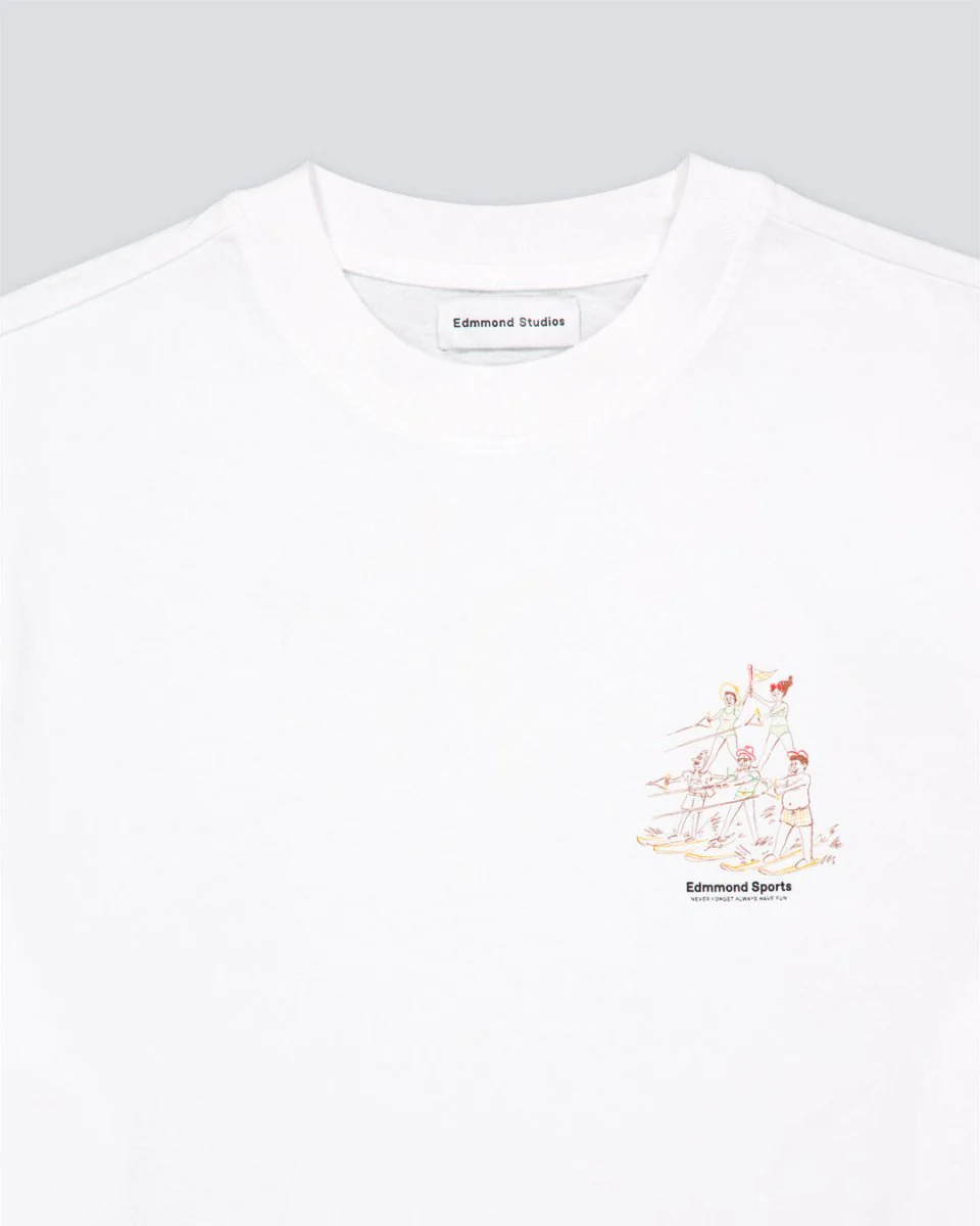 Camiseta Edmmond Studios Acrobatics Water Skiing Blanco Unisex - Image 4