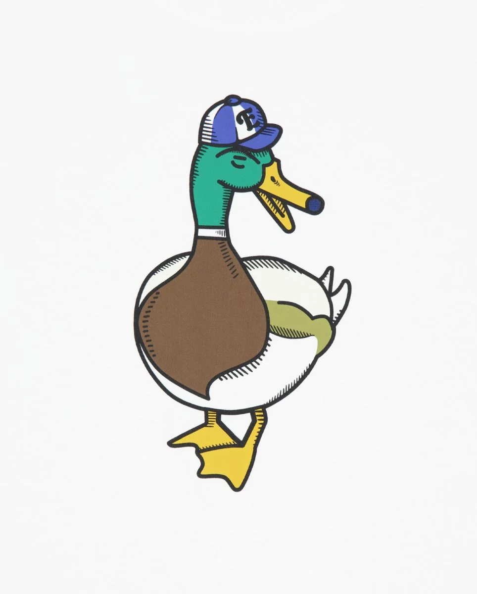 Camiseta Edmmond Studios Duck Recreation Blanco Unisex - Image 4