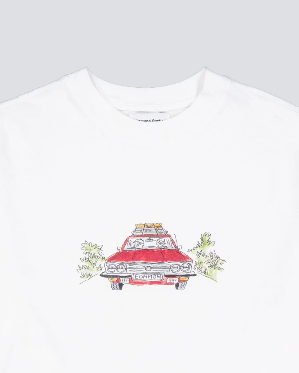 Camiseta Edmmond Studios Holiday Auto Blanco Hombre - Image 4