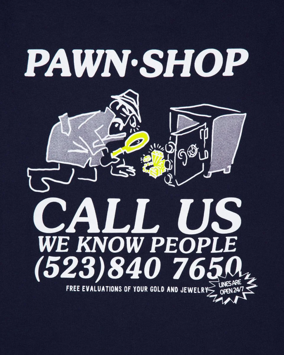 Camiseta Edmmond Studios Pawn Shop Azul Marino Hombre - Image 3