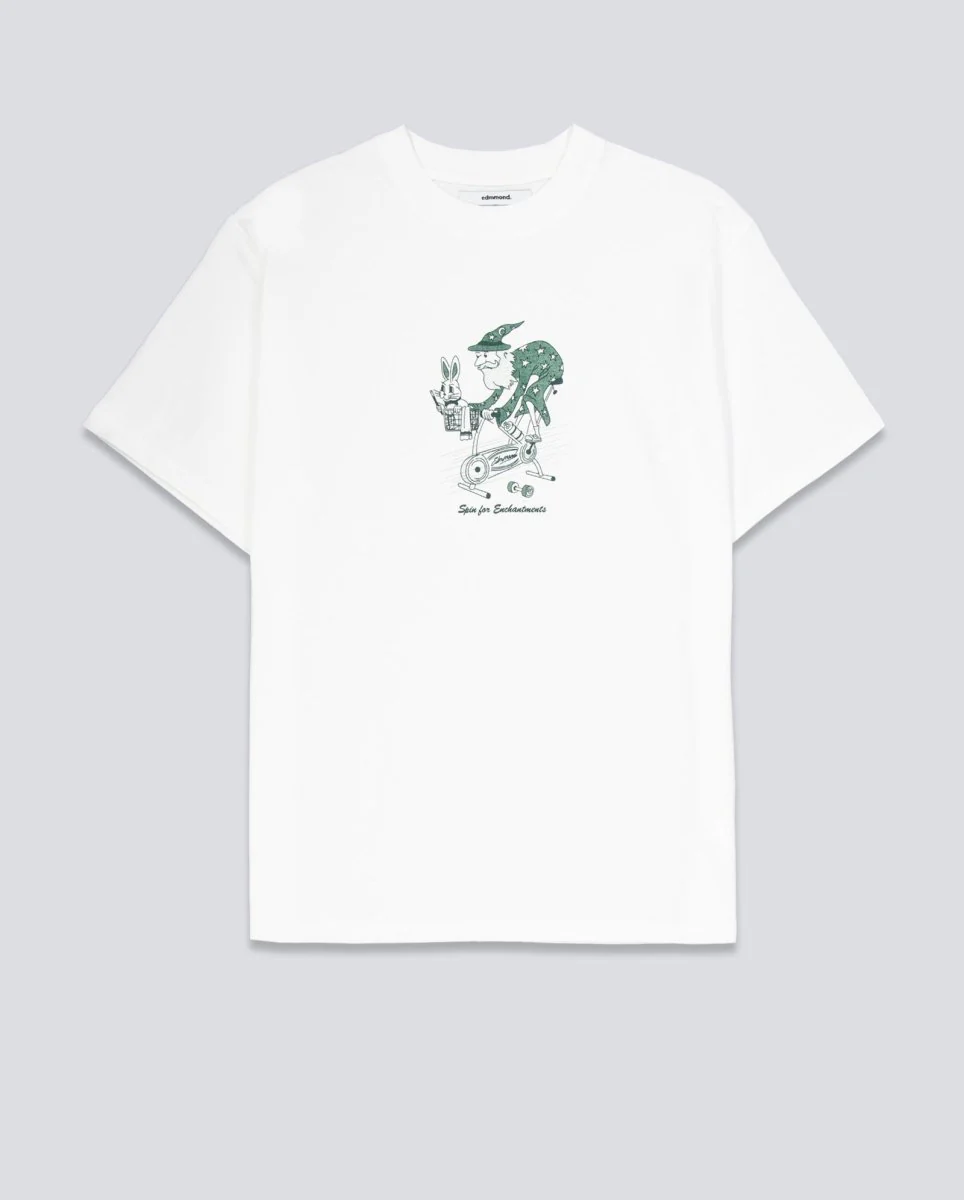 Camiseta Edmmond Studios Spinning Blanco Unisex