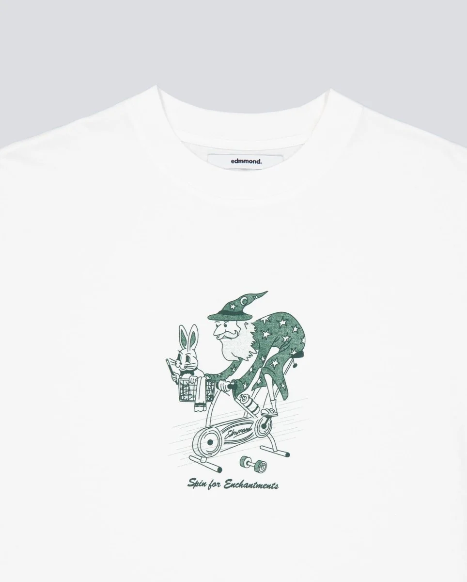 Camiseta Edmmond Studios Spinning Blanco Unisex - Image 3