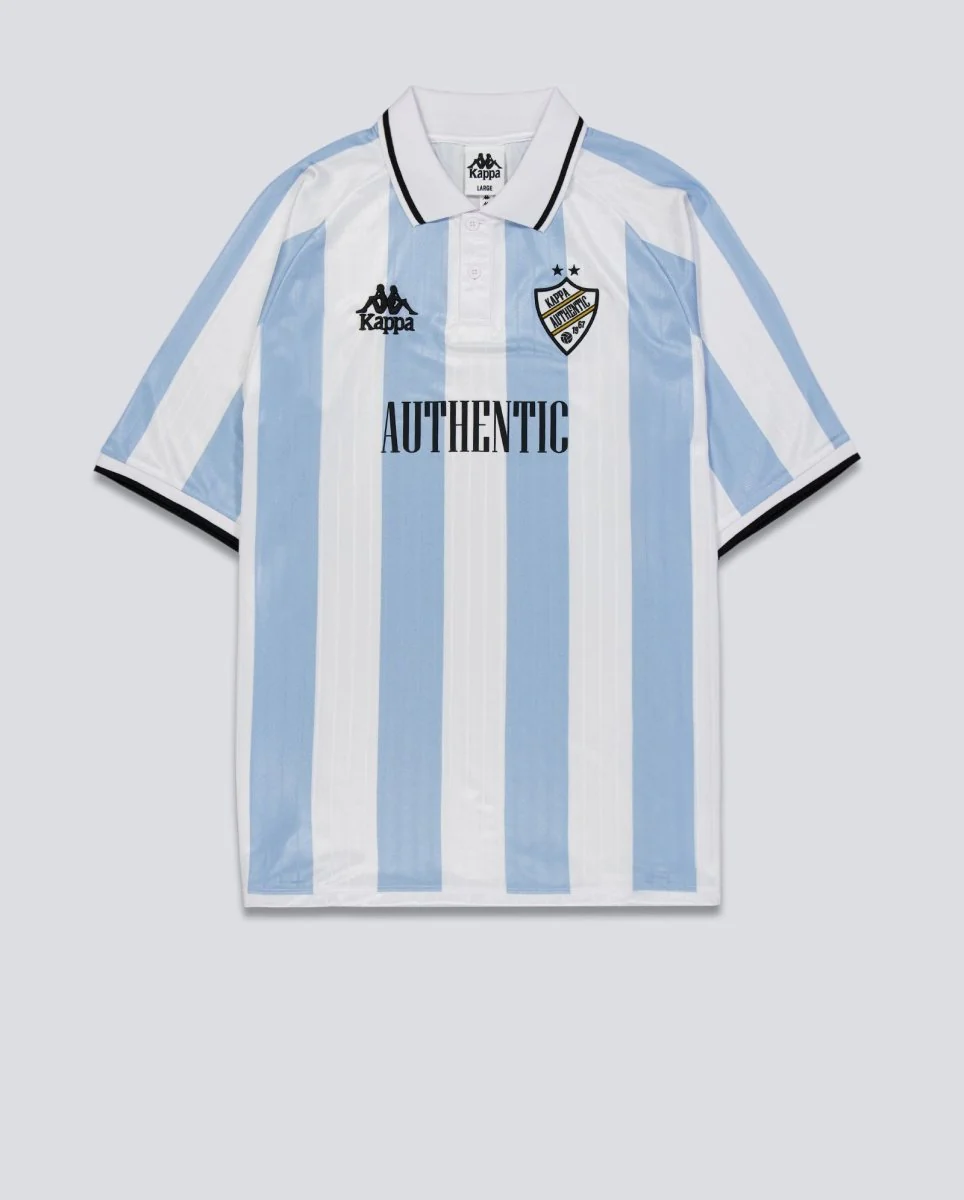 Camiseta Kappa Authentic Shailen Azul Y Blanco Unisex