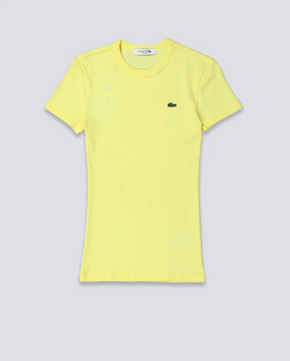 Camiseta Lacoste Amarilla Mujer