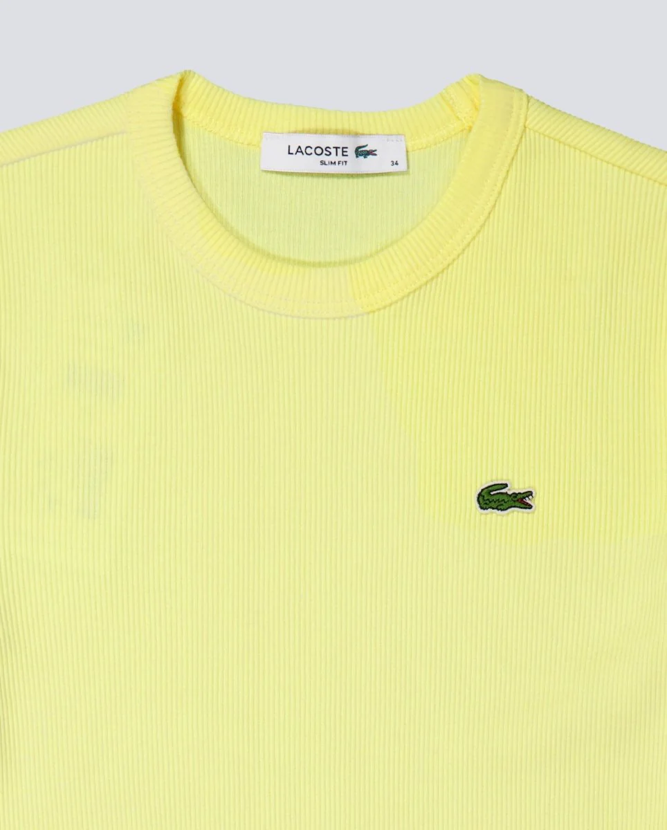 Camiseta Lacoste Amarilla Mujer - Image 3