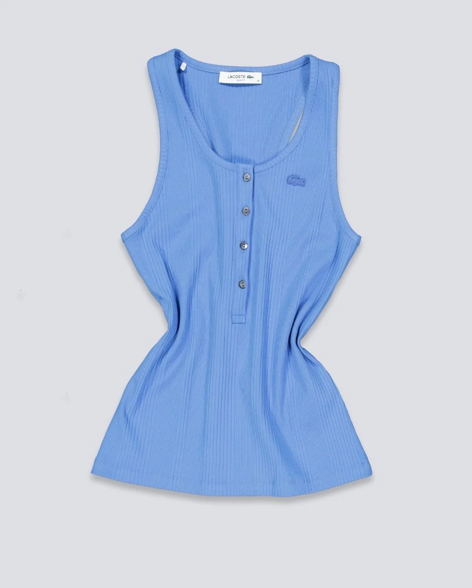 Camiseta De Tirantes Lacoste Azul Mujer - Image 2