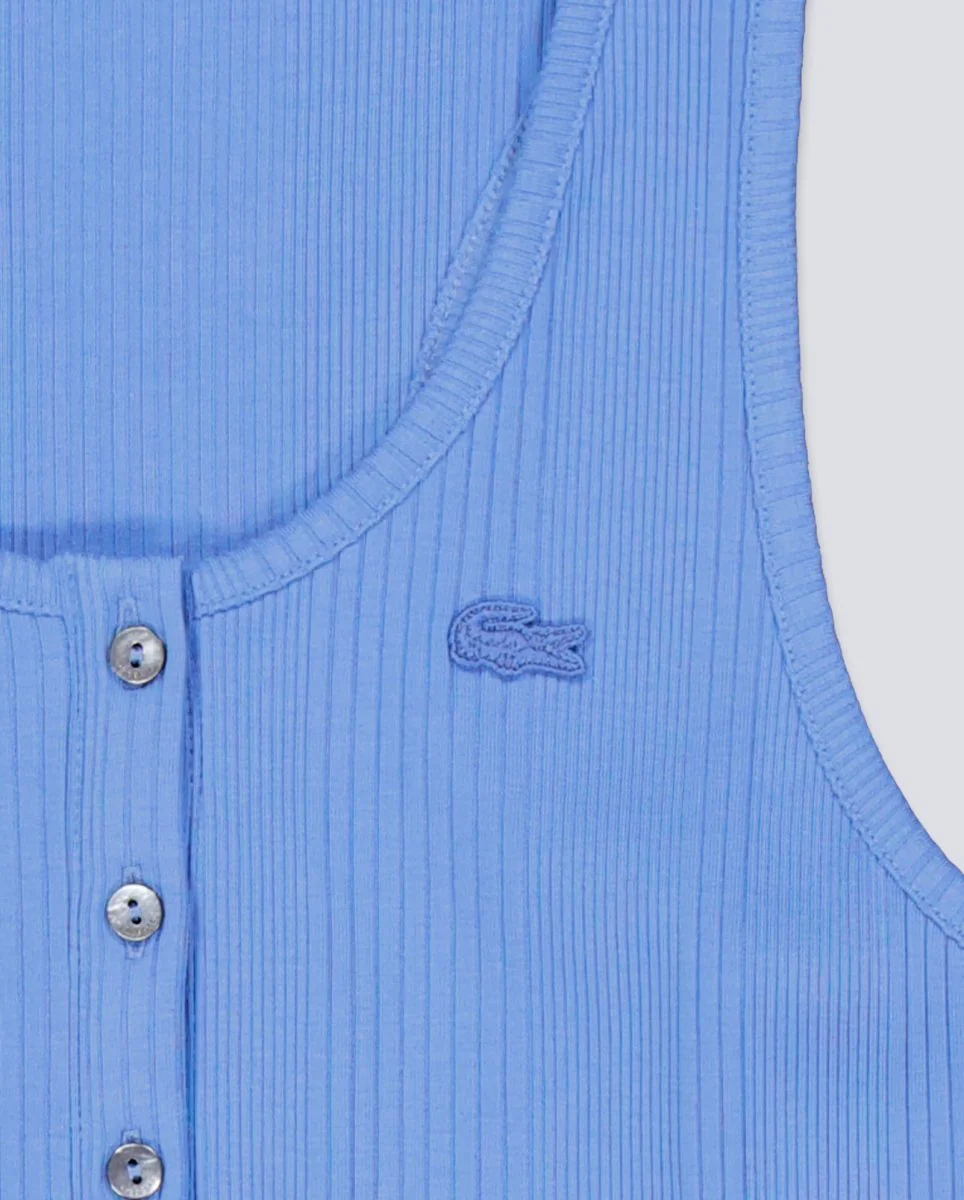 Camiseta De Tirantes Lacoste Azul Mujer - Image 3