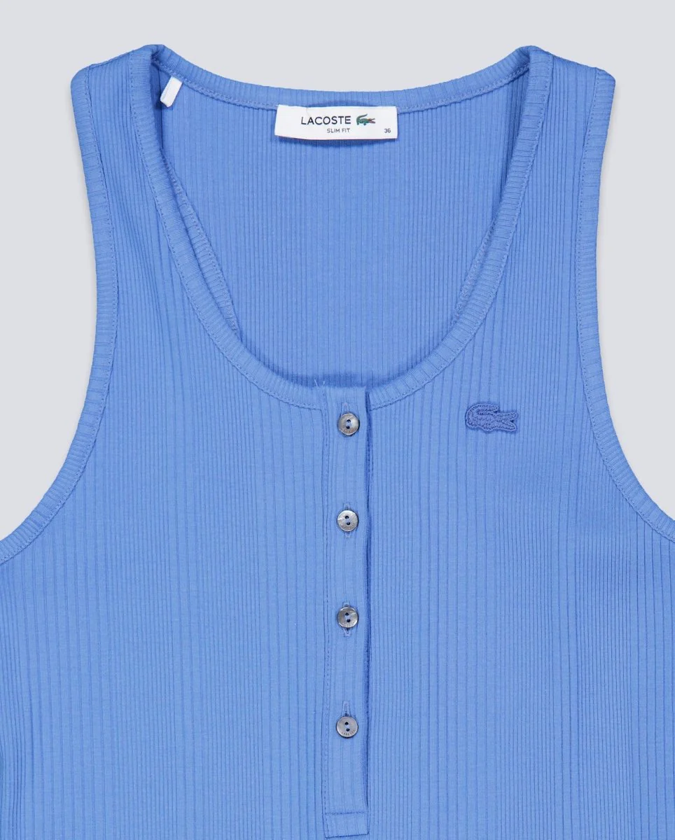 Camiseta De Tirantes Lacoste Azul Mujer - Image 5