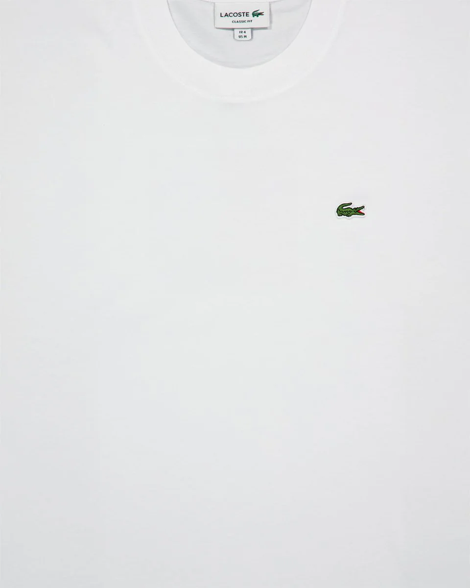 Camiseta Lacoste Classic Fit MidWeight Blanco Hombre - Image 3