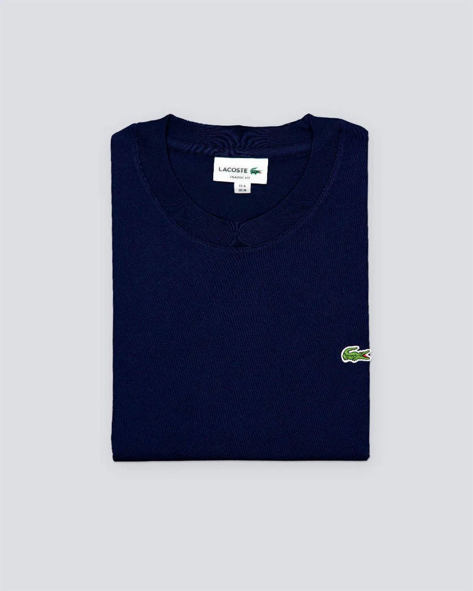 Camiseta Lacoste Classic Fit MidWeight Azul Marino Hombre - Image 3