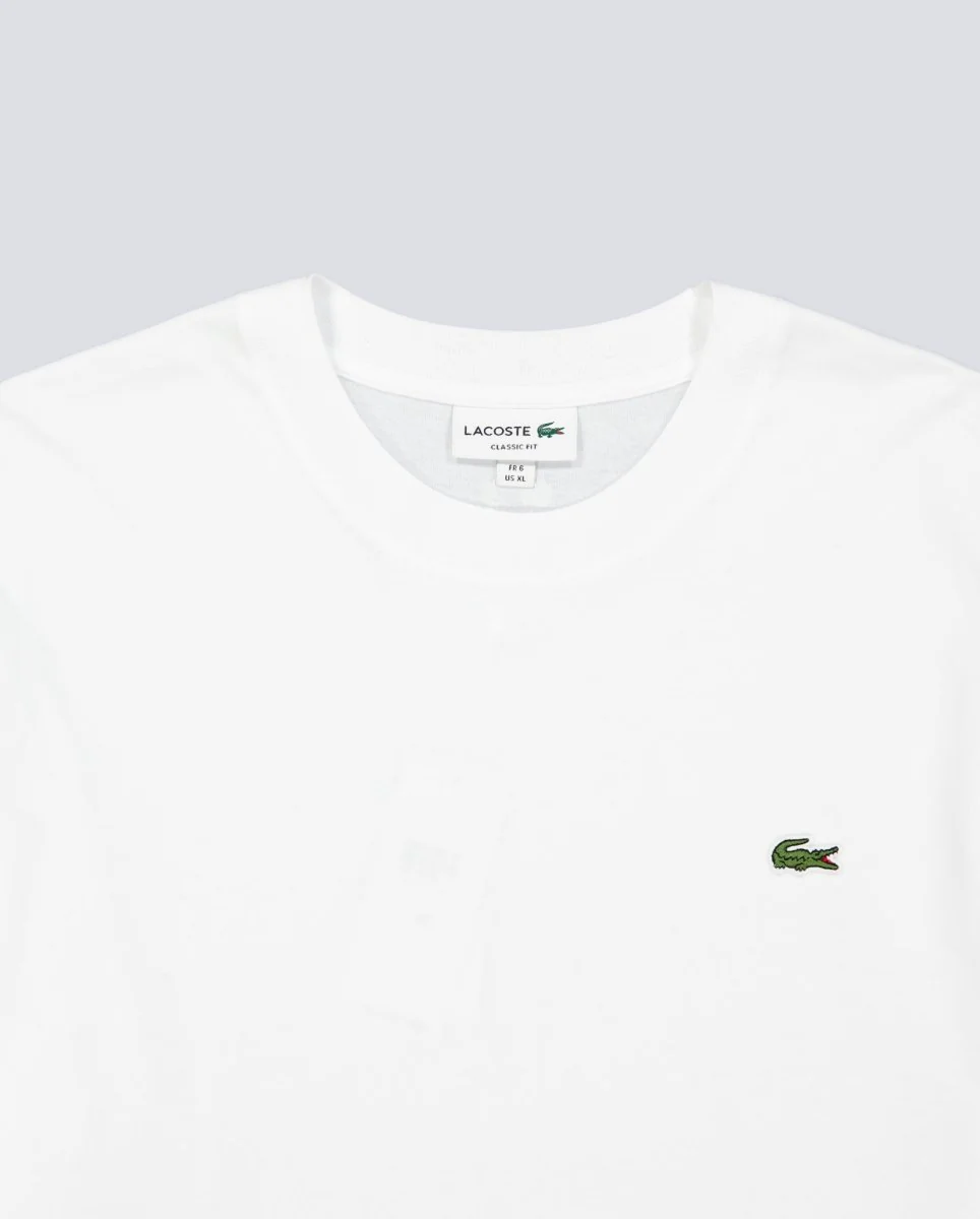 Camiseta Lacoste Classic Fit MidWeight Blanco Hombre - Image 2
