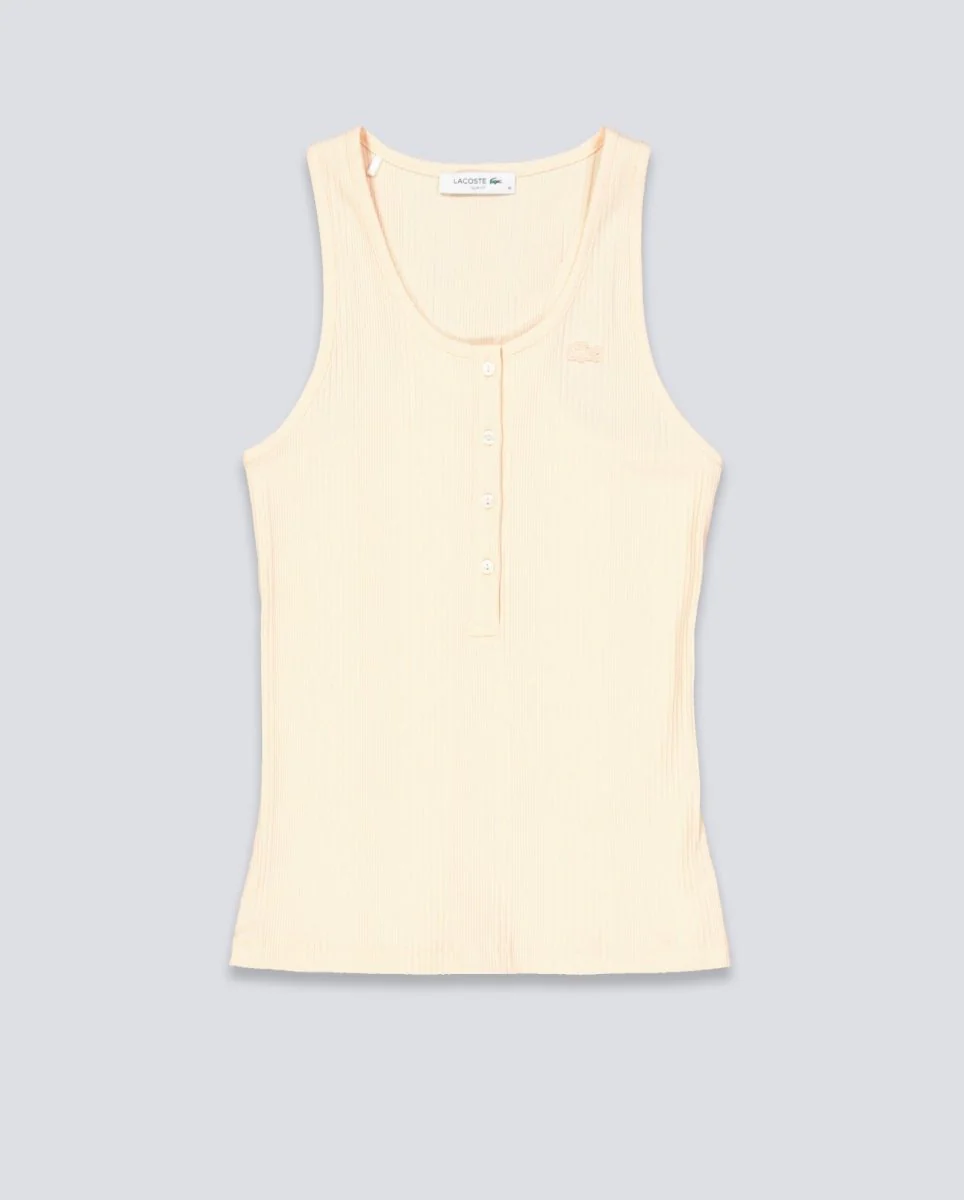 Camiseta De Tirantes Lacoste Beige Mujer - Image 2