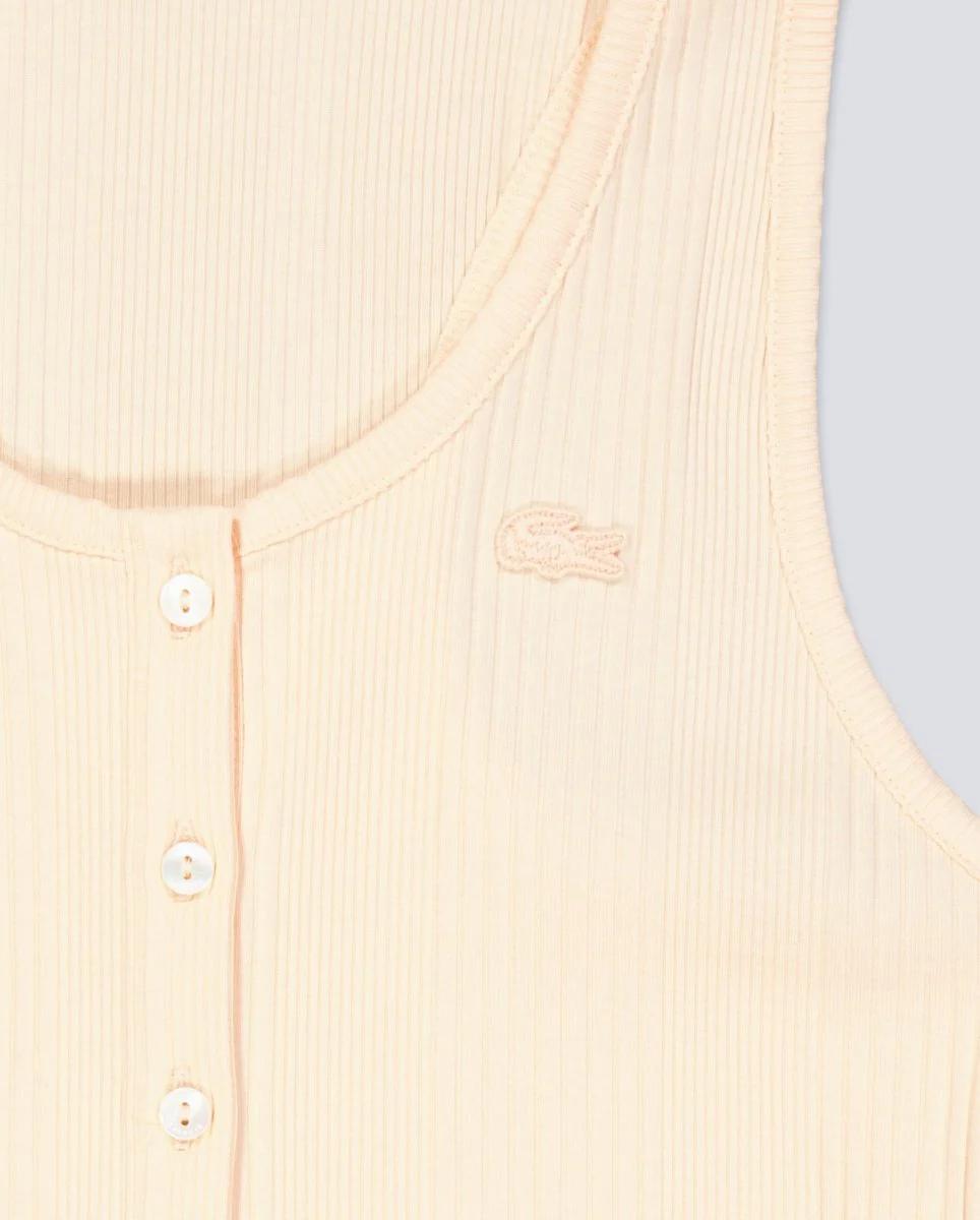 Camiseta De Tirantes Lacoste Beige Mujer - Image 5