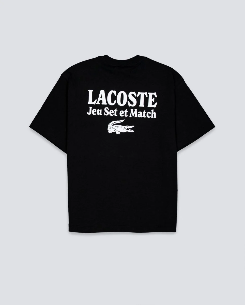 Camiseta Lacoste Corte Amplio Negro Hombre - Image 3