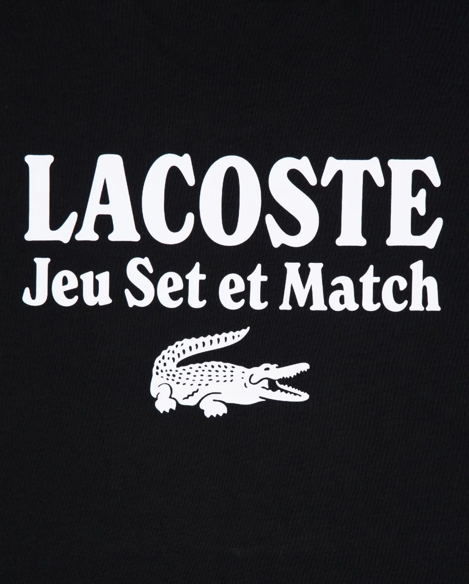 Camiseta Lacoste Corte Amplio Negro Hombre - Image 4