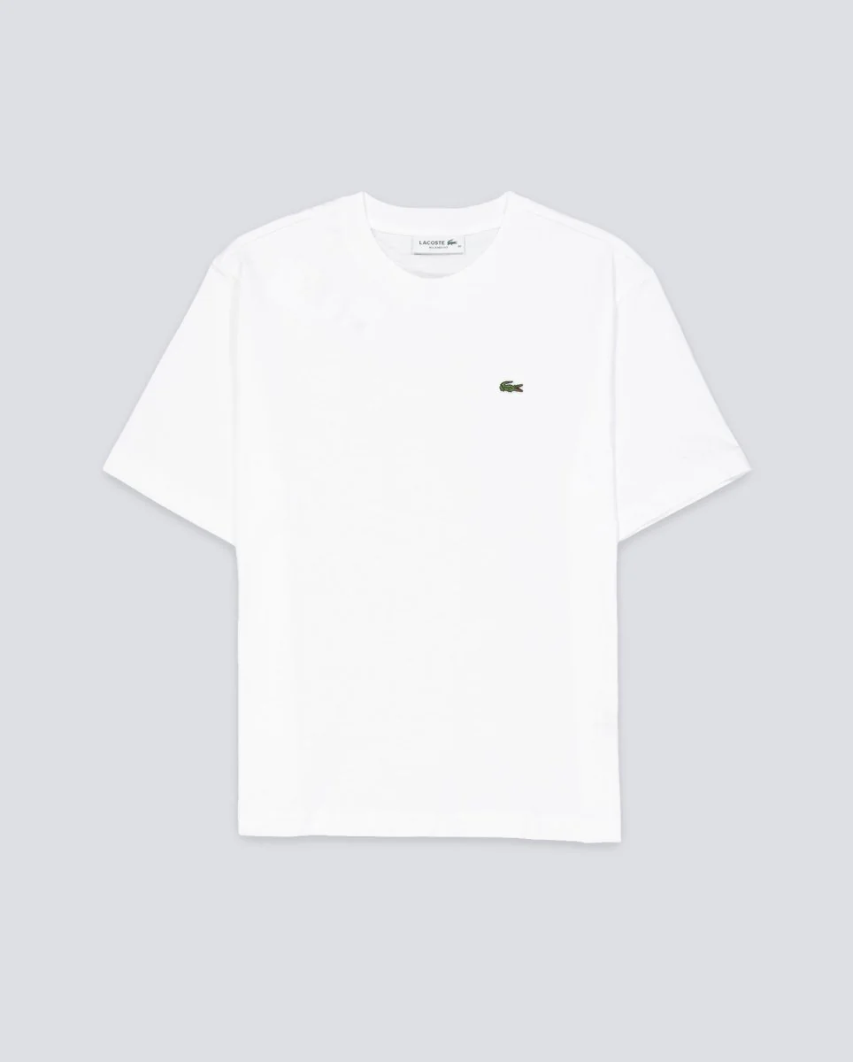 Camiseta Lacoste De Corte Holgado Blanco Mujer