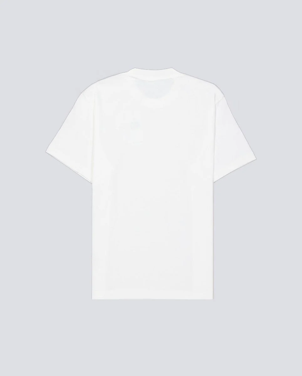 Camiseta Lacoste Logo Bicolor Blanco Hombre - Image 3