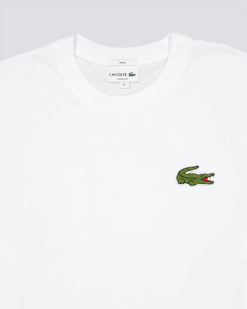 Camiseta Lacoste Loose Fit Cotton Blanco Hombre - Image 3