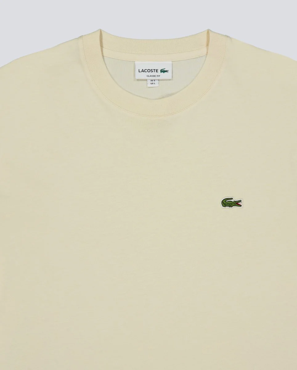 Camiseta Lacoste Tee Beige Unisex - Image 4