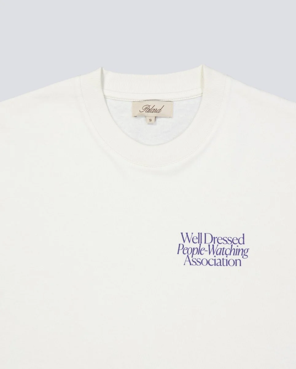 Camiseta Legit x Palard "People Watching" Blanca Unisex - Image 3