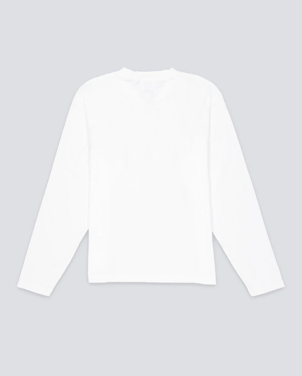 Camiseta Manga Larga We Are Not Friends Sentences Blanco Unisex - Image 3