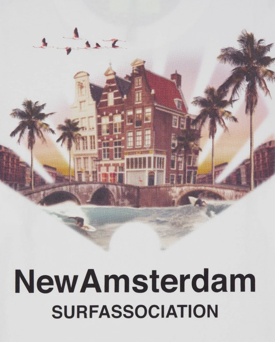 Camiseta New Amsterdam Surf Association Tropical Tee Blanco Unisex - Image 3