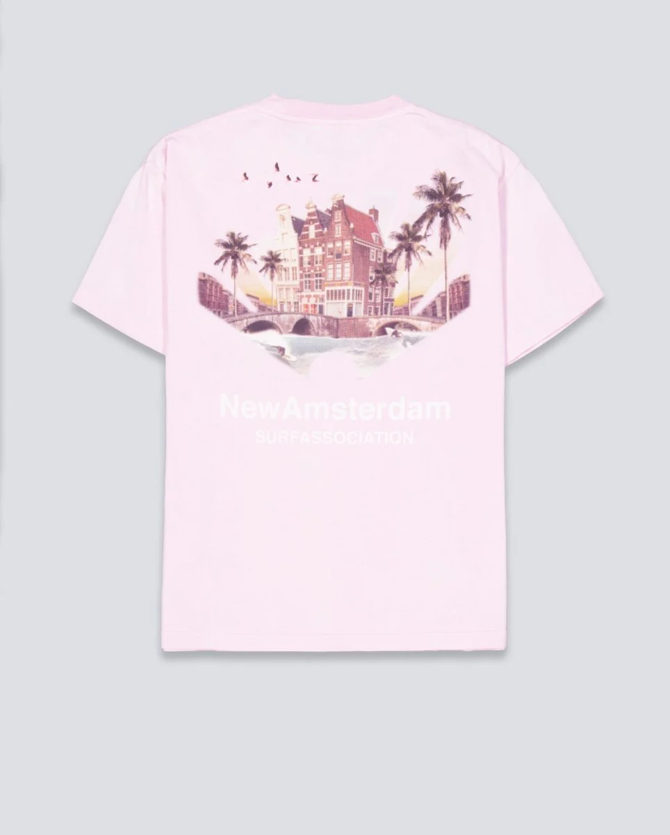 Camiseta New Amsterdam Tropical Tee Rosa Unisex - Image 3
