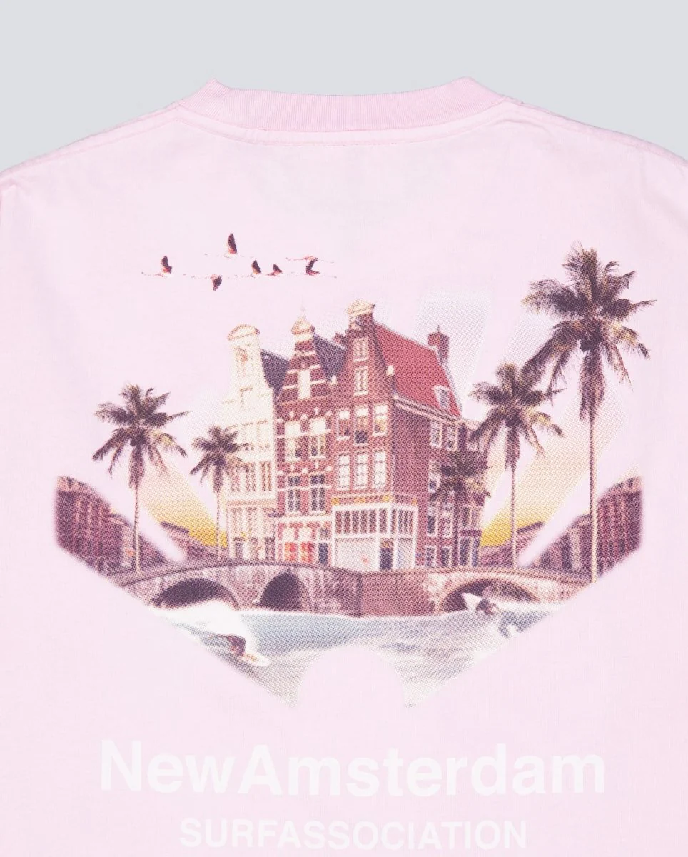 Camiseta New Amsterdam Tropical Tee Rosa Unisex - Image 5