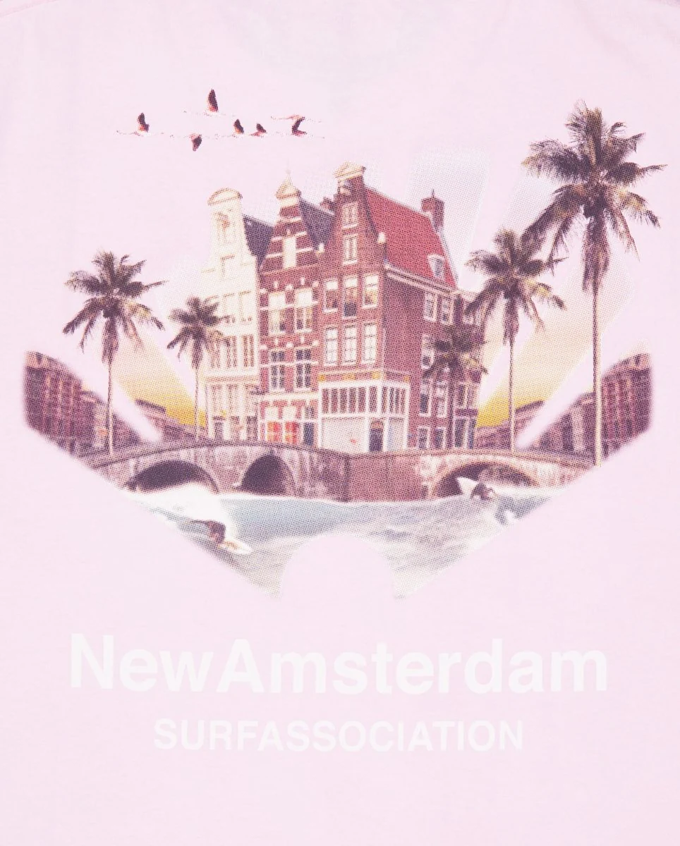 Camiseta New Amsterdam Tropical Tee Rosa Unisex - Image 6