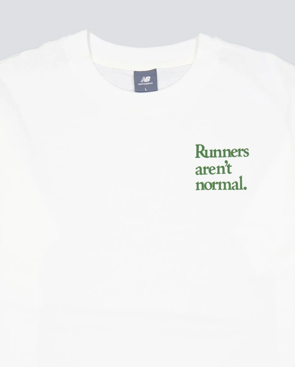 Camiseta New Balance Runners Arent Normal Blanco Unisex - Image 4