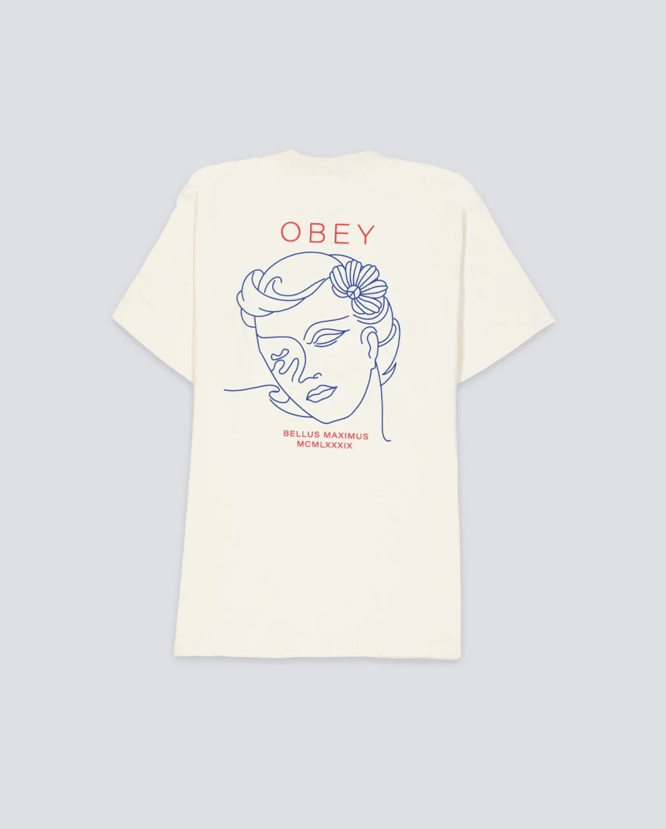 Camiseta Obey Bella Maximus Beige Mujer - Image 3