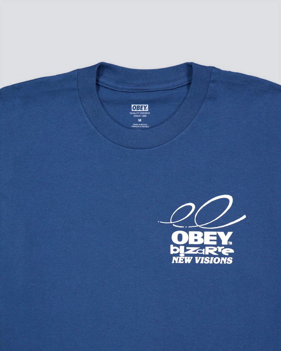 Camiseta Obey Bizzare New Visions Harbor Azul Hombre - Image 3