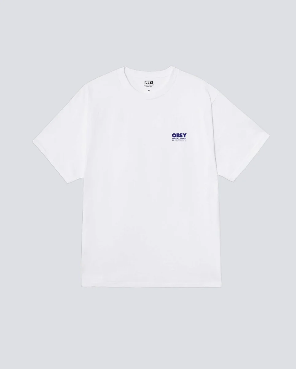 Camiseta Obey Erase All Thought Blanco Hombre