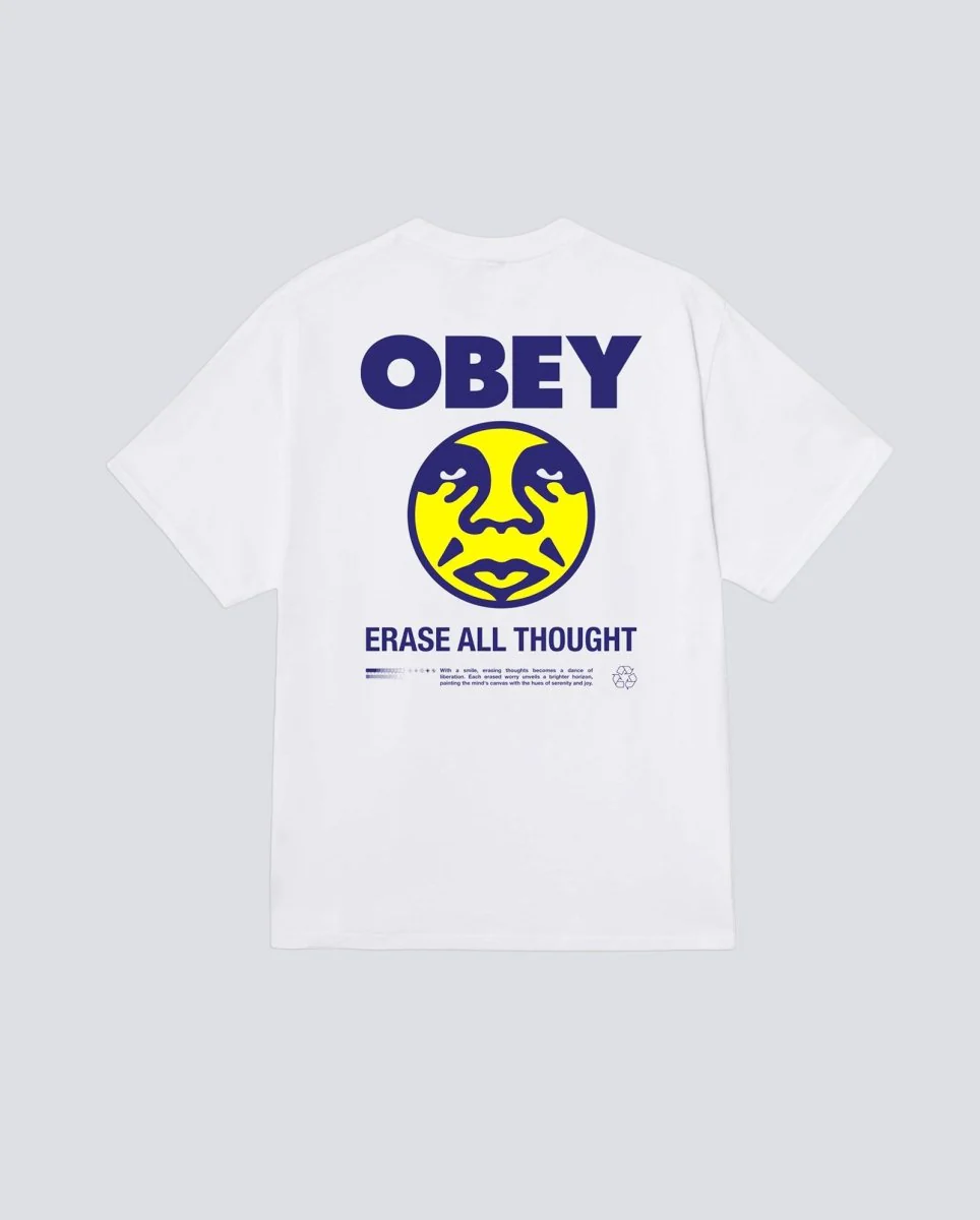 Camiseta Obey Erase All Thought Blanco Hombre - Image 2