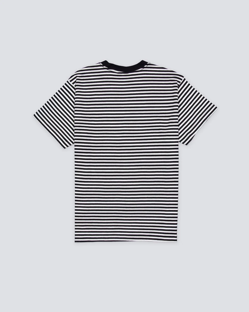 Camiseta Obey Established Works Eyes Rayas Negras Hombre - Image 2