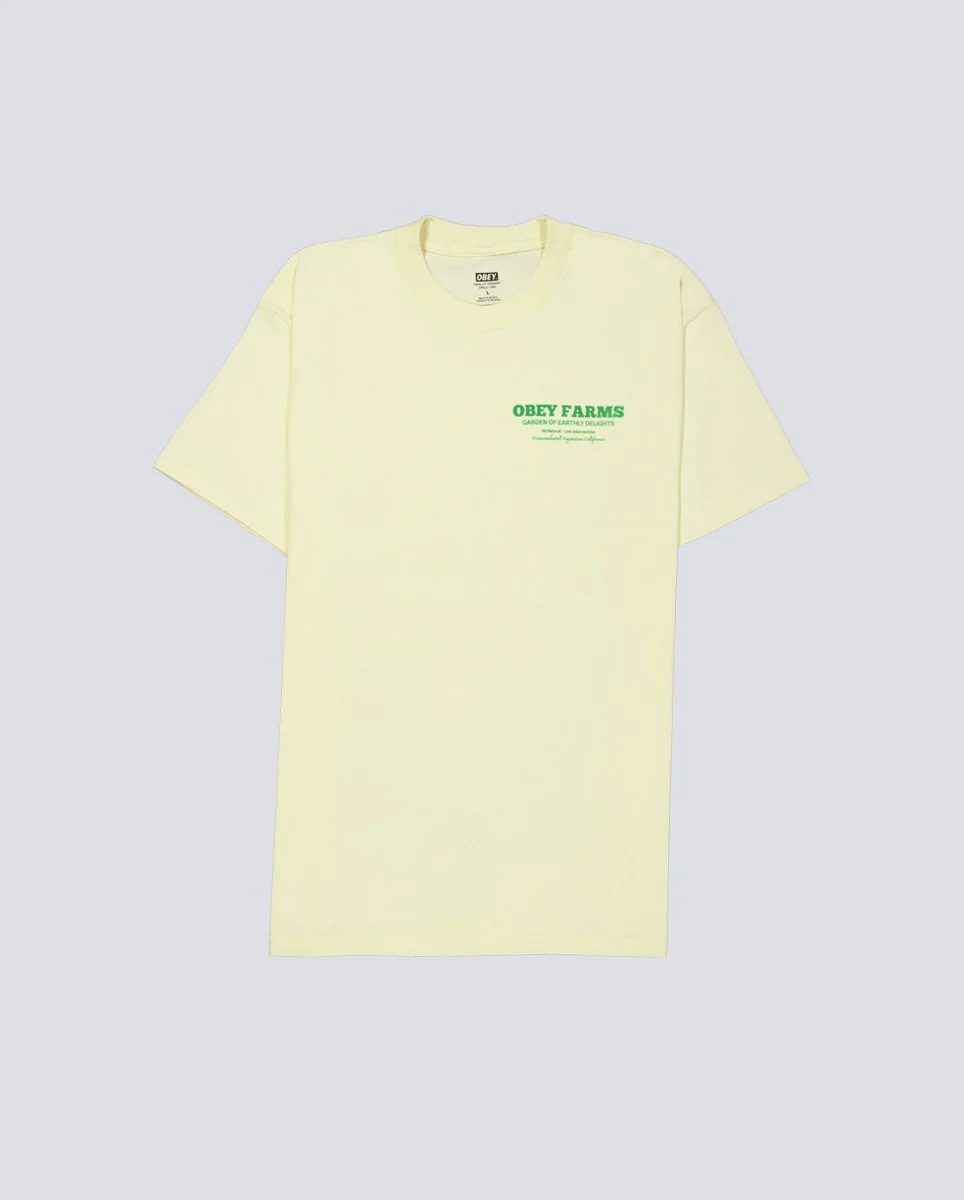 Camiseta Obey Farms Amarillo Hombre