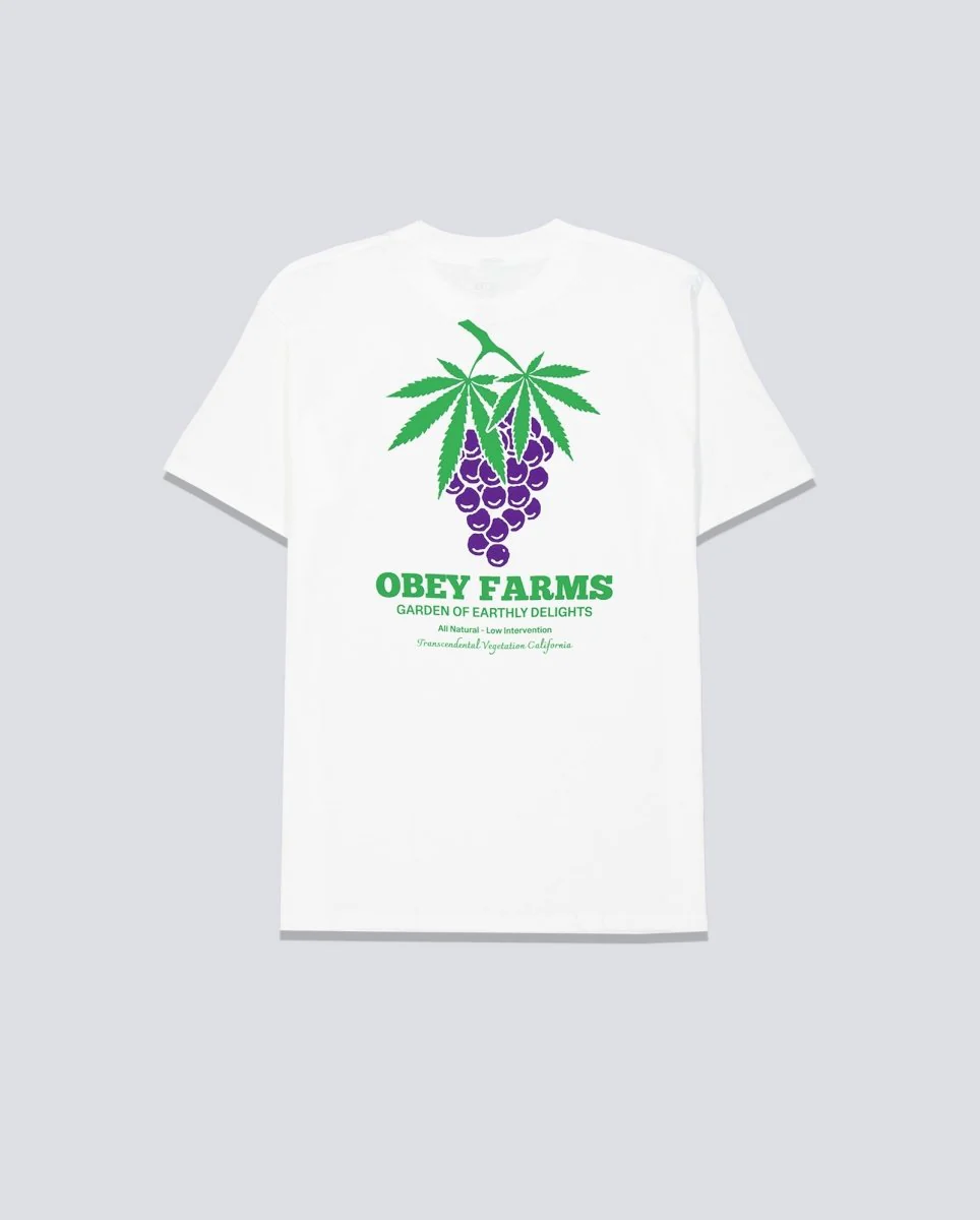 Camiseta Obey Farms Blanco Hombre - Image 2
