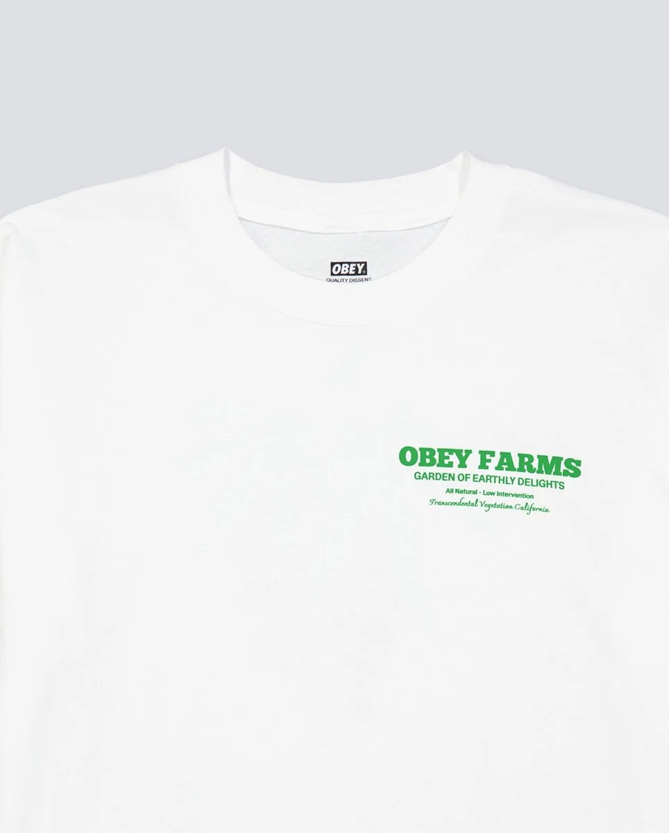 Camiseta Obey Farms Blanco Hombre - Image 4