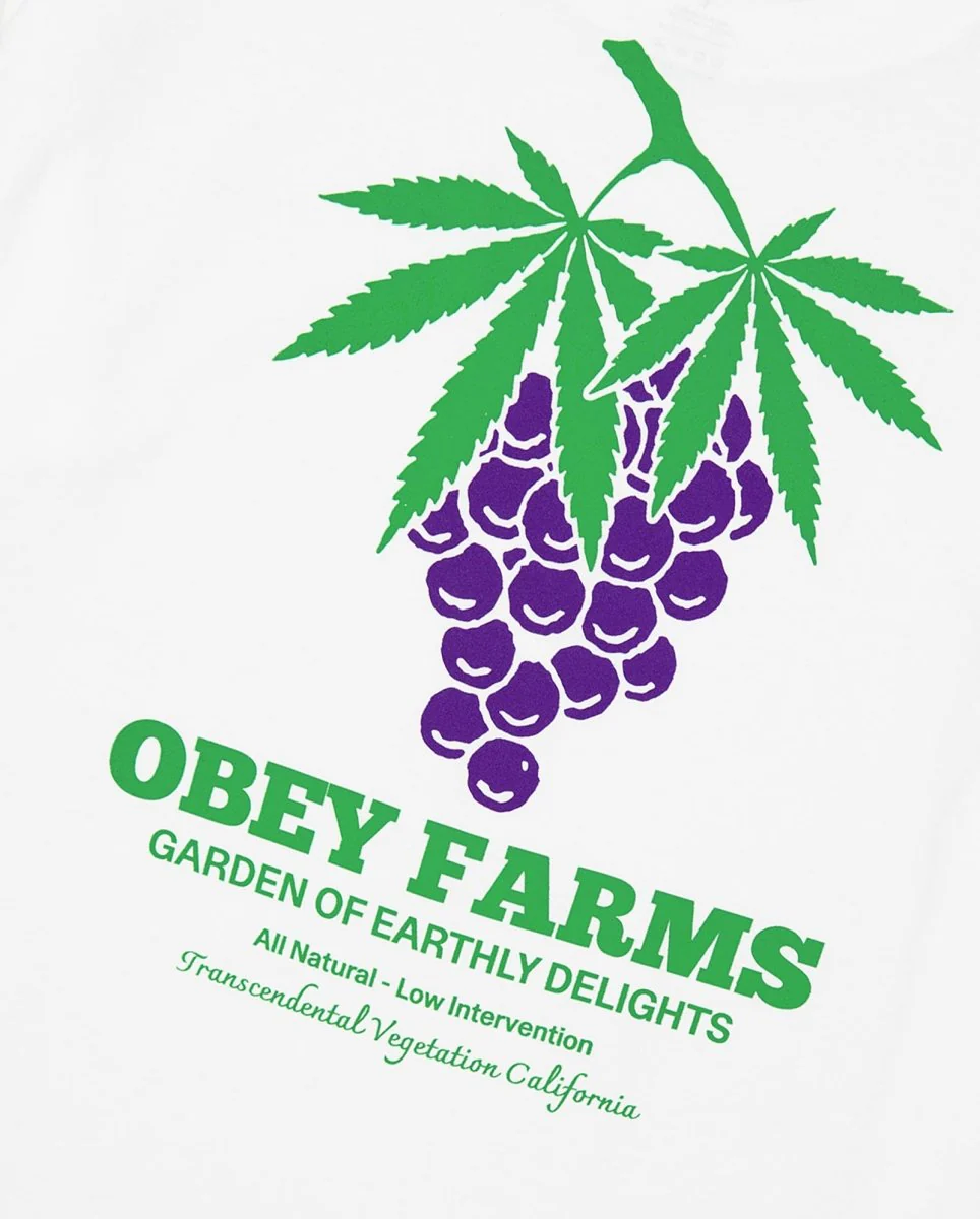 Camiseta Obey Farms Blanco Hombre - Image 5