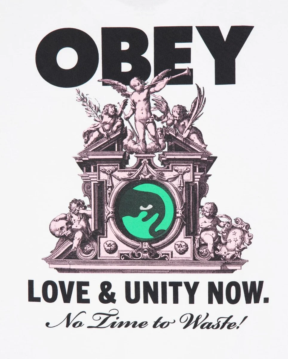 Camiseta Obey Love & Unity Now Blanco Unisex - Image 4