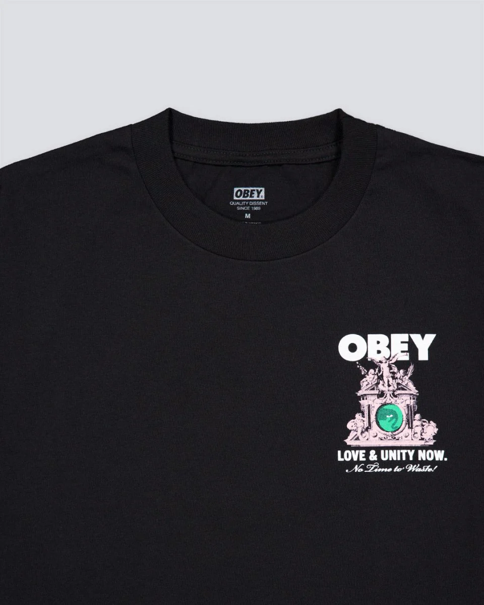 Camiseta Obey Love & Unity Now Negro Hombre - Image 3