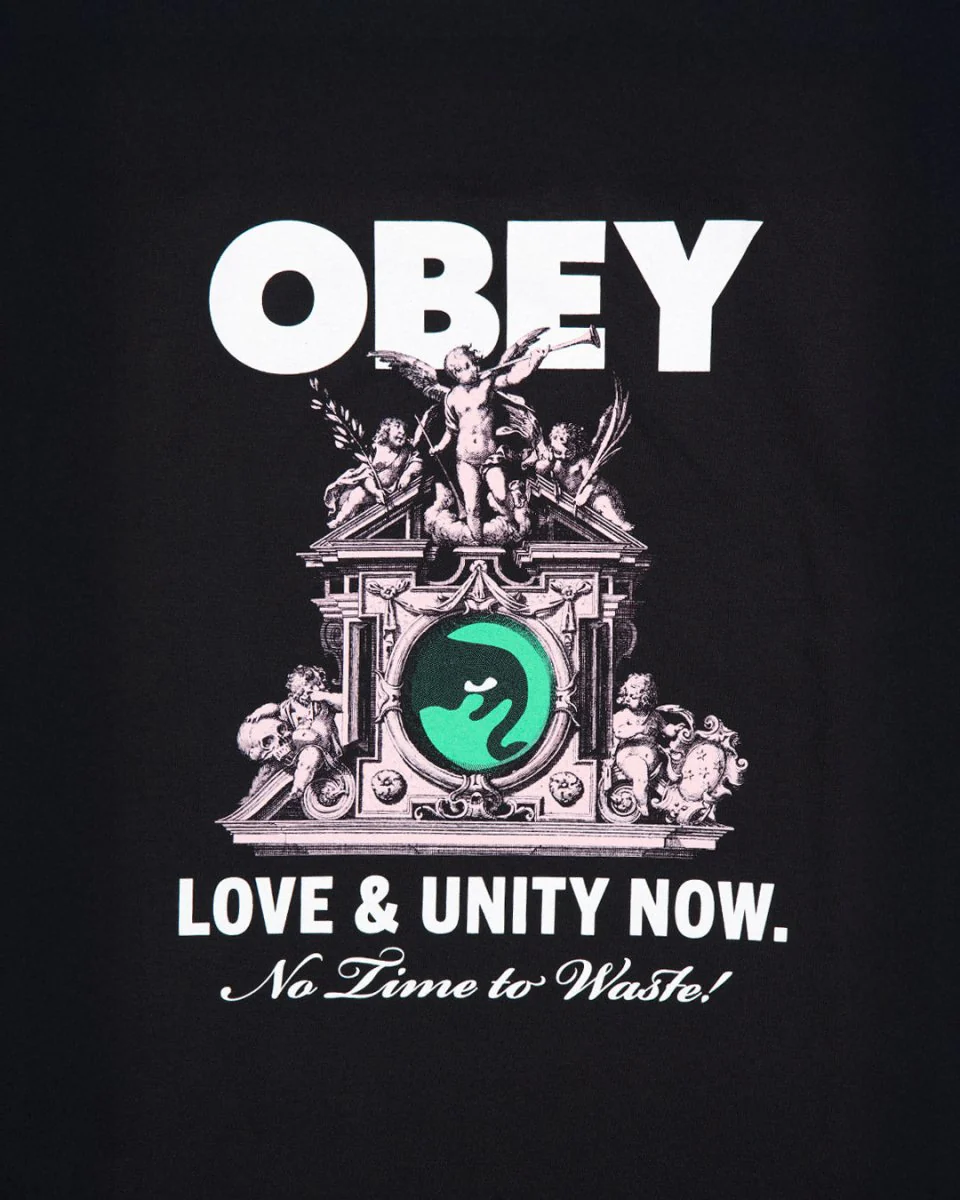 Camiseta Obey Love & Unity Now Negro Hombre - Image 4