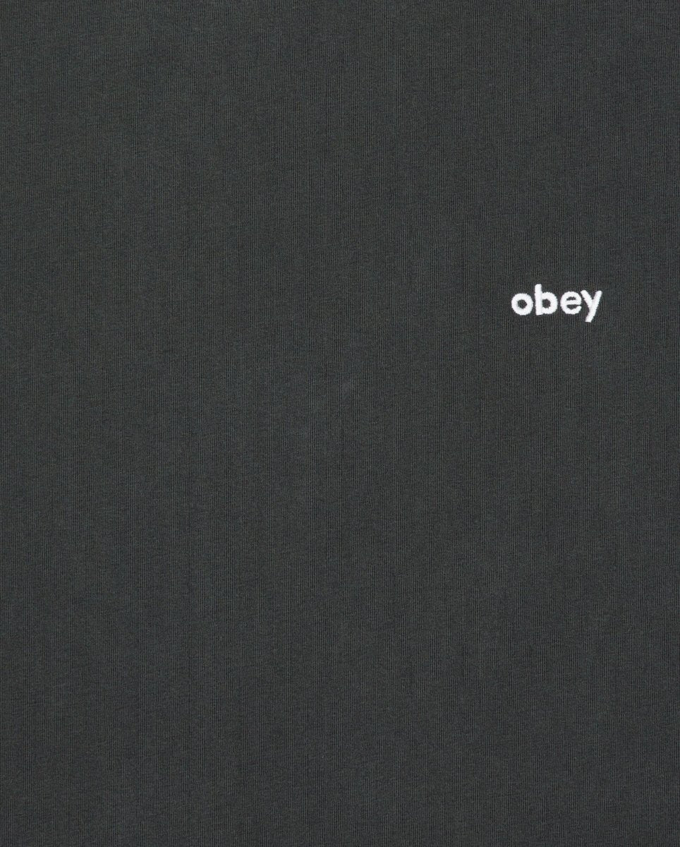 Camiseta Obey Lowercase Pigment Gris Unisex - Image 2