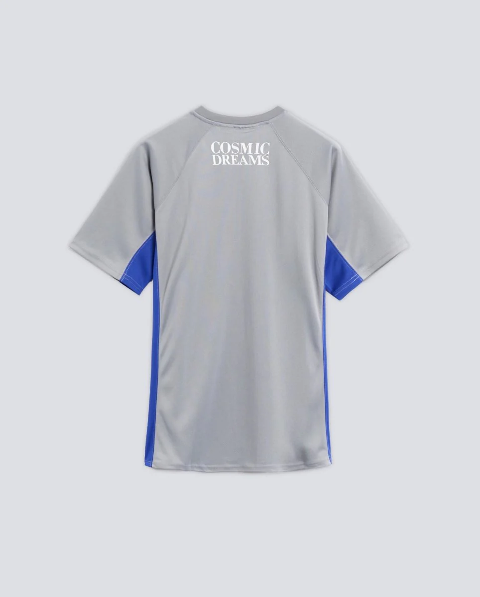 Camiseta Obey Plaza Active Top Quarry Gris Y Azul Hombre - Image 3