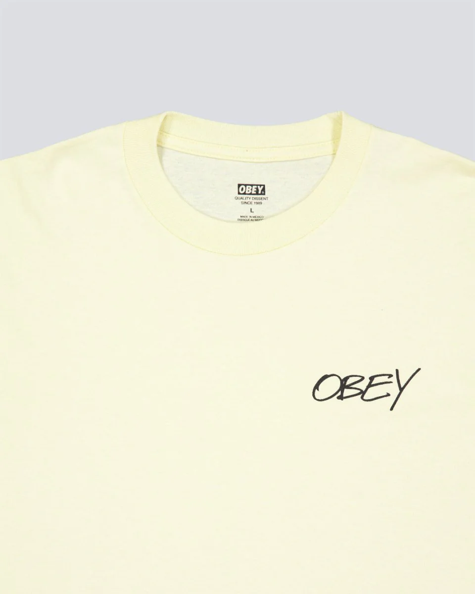 Camiseta Obey Poppies Pale Amarillo Unisex - Image 2