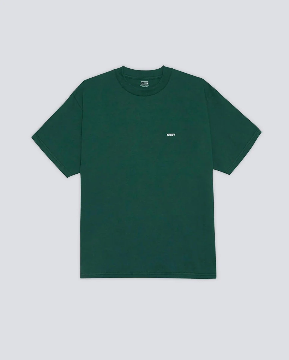 Camiseta Obey Quarter Icon Verde Hombre